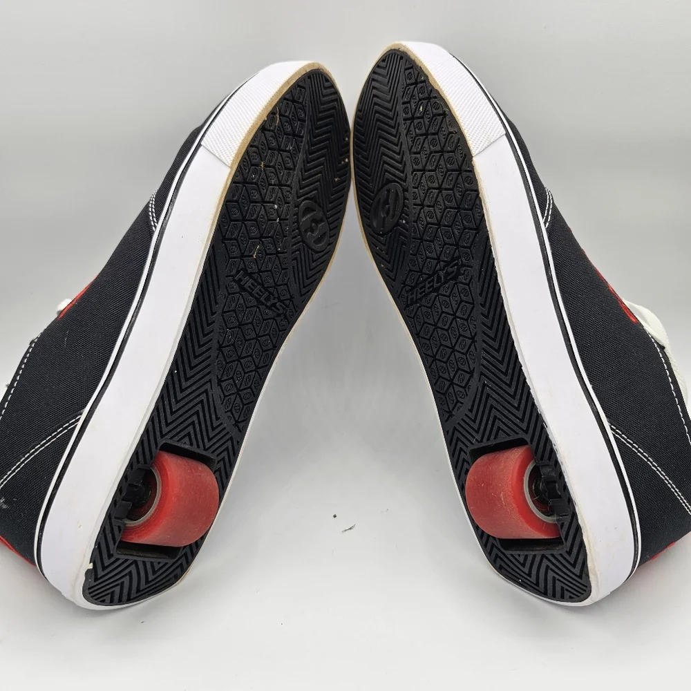 Heelys Mens Pro 20 Skate Roller shoes Sneakers Black Red Canvas Low Top Size 10 - Picture 6 of 9